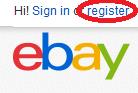 eBay Login- Screenshot of eBay website www.ebay.com
