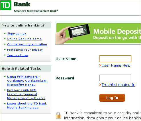 www tdbank online banking com