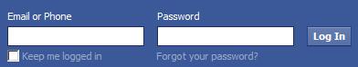 Facebook Login - Screenshot of Facebook website www.facebook.com