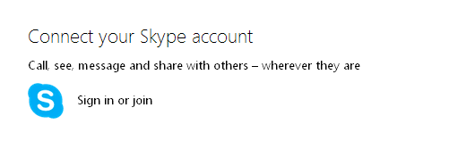 Outlook and Skype - Screenshot of Outlook website www.outlook.com